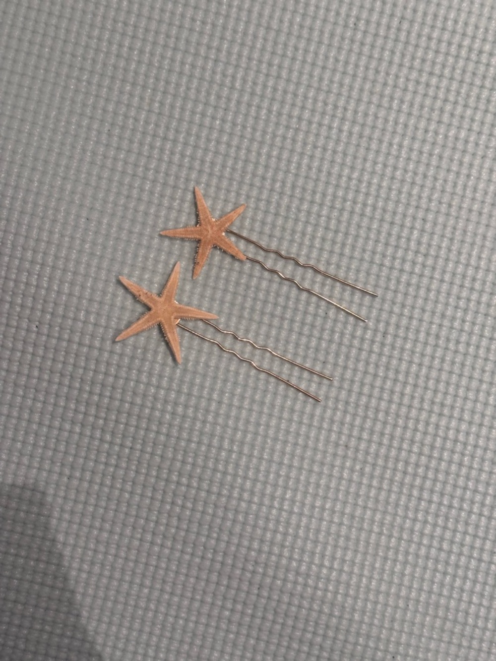 Starfish Rose Gold Hair Pins - Set of 2